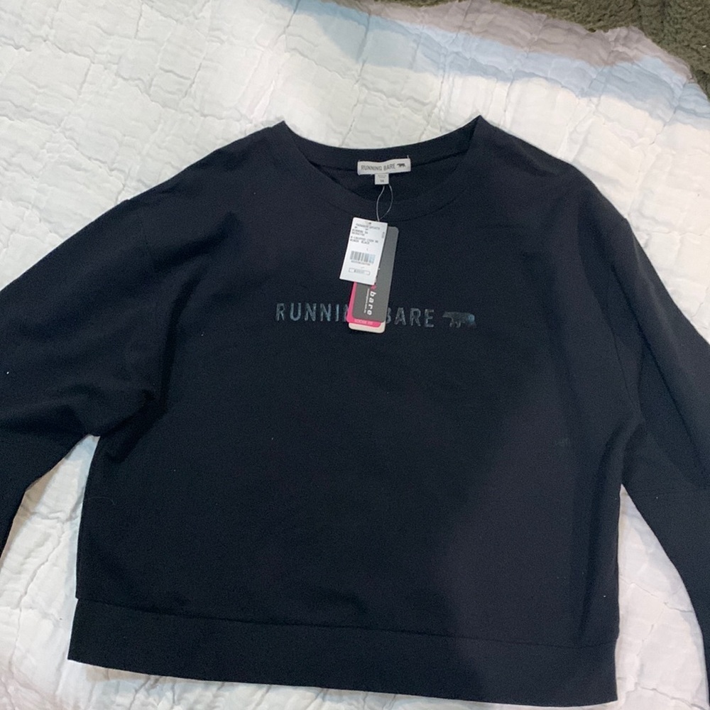 NWT Running Bare black sweatshirt